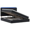 vidaXL Cama de almacenamiento LED con colch&oacute;n Negro 180 x 200 cm