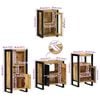 vidaXL Juego de muebles de ba&ntilde;o 4 pcs Marr&oacute;n Madera de mango s&oacute;lido