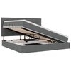 vidaXL Cama con almacenamiento y LED Gris oscuro 200 x 200 cm