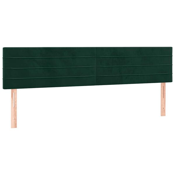 vidaXL Cabeceros 2 unidades de terciopelo verde oscuro 100x5x78/88 cm