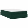vidaXL Cama otomana con colch&oacute;n 120x190 cm terciopelo verde oscuro