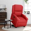vidaXL Sill&oacute;n elevable el&eacute;ctrico cuero artificial rojo
