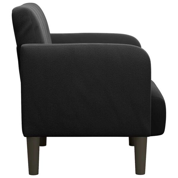 vidaXL Sill&oacute;n con reposabrazos Terciopelo negro 54 cm