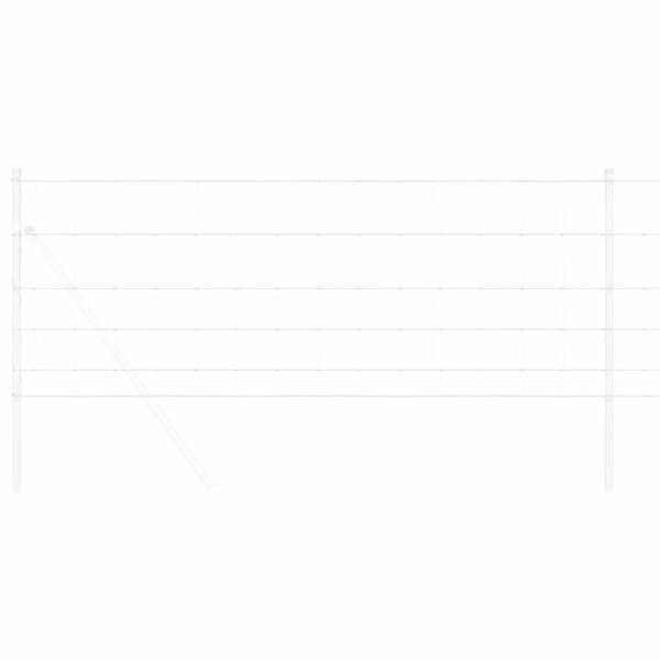 vidaXL Valla de campo Plateado 25 x 0,8 m Acero galvanizado