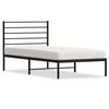 vidaXL Estructura cama sin colch&oacute;n con cabecero metal negro 100x200 cm