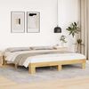 vidaXL Estructura de cama sin colch&oacute;n 180x200 cm madera maciza de roble