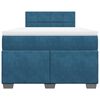 vidaXL Cama box spring con colch&oacute;n terciopelo azul 120x190 cm