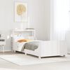vidaXL Estructura de cama sin colch&oacute;n madera maciza blanca 75x190 cm