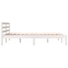 vidaXL Estructura de cama doble sin colch&oacute;n blanco 135x190 cm