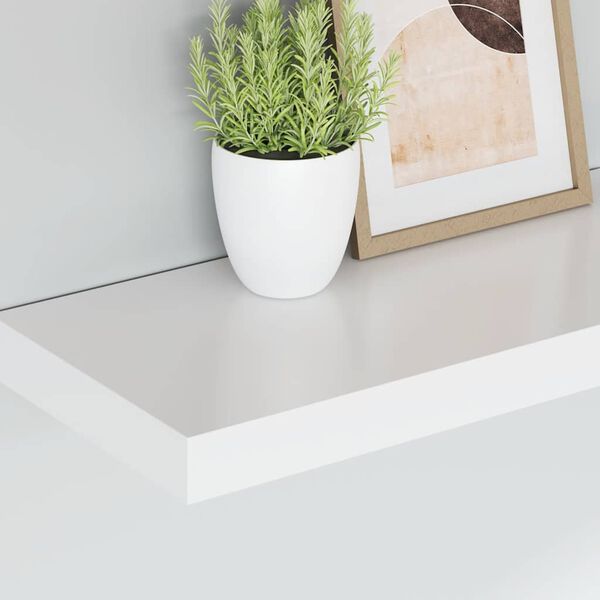 vidaXL Estante flotante de pared MDF blanco 50x23x3,8 cm