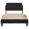 vidaXL Estructura de cama Dover cuero sint&eacute;tico negro blanco 80x200 cm