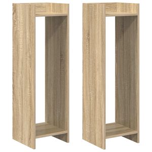 vidaXL Soporte de plantas con estante Roble Sonoma 30 x 30 x 100 cm