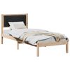 vidaXL Estructura de cama Negro 80 x 200 cm Madera de pino macizo