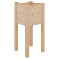 vidaXL Jardinera de madera maciza de pino 31x31x70 cm