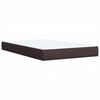 vidaXL Cama box spring con colch&oacute;n tela marr&oacute;n oscuro 120x190 cm