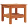 vidaXL Mesa de centro madera maciza de pino marr&oacute;n cera 45x45x40 cm