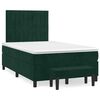 vidaXL Cama box spring con colch&oacute;n terciopelo verde oscuro 120x190 cm
