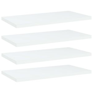 vidaXL Estantes de estanter&iacute;a 4 uds contrachapada blanco 40x20x1,5 cm