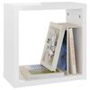 vidaXL Estantes cubo de pared 2 unidades blanco brillo 30x15x30 cm