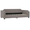 vidaXL Sof&aacute; cama sin colch&oacute;n tela gris taupe 100x200 cm