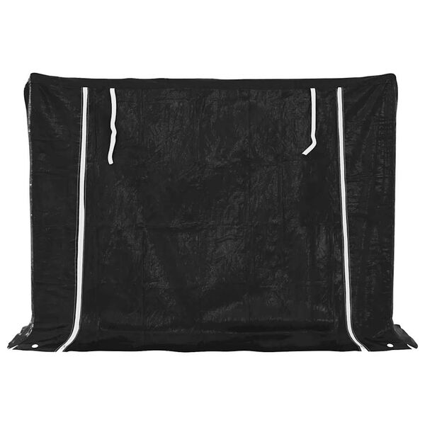 vidaXL Le&ntilde;ero cubierta lluvia 151x40,5x110,5 cm acero galvanizado