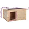 vidaXL Caseta para perros madera maciza de pino 150x150x82,6 cm 14 mm