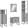 vidaXL Set de armario de ba&ntilde;o 4 pzas madera contrachapada gris sonoma