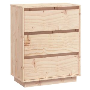 vidaXL Aparador de madera maciza de pino 60x34x75 cm