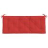 vidaXL Coj&iacute;n de banco de jard&iacute;n tela Oxford rojo 120x50x7 cm