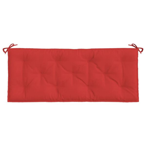 vidaXL Coj&iacute;n de banco de jard&iacute;n tela Oxford rojo 120x50x7 cm