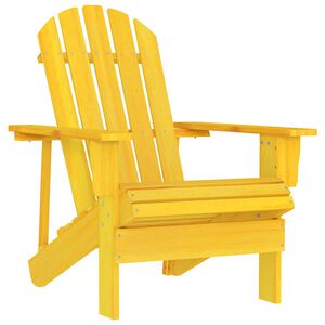 vidaXL Silla de jard&iacute;n Adirondack madera maciza de abeto amarilla