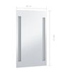 vidaXL Espejo de pared de ba&ntilde;o con LED 60x100 cm