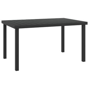 vidaXL Mesa de jard&iacute;n de aluminio y WPC negro 140x90x74 cm