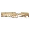 vidaXL Conjunto de sof&aacute;s de exterior 7 uds. y Beige