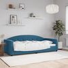 vidaXL Sof&aacute; cama sin colch&oacute;n terciopelo azul 90x200 cm