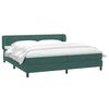 vidaXL Cama box spring con colchones terciopelo verde oscuro 200x210cm