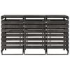 vidaXL Cobertizo triple cubos basura madera pino pintada 210x75x121cm
