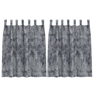 vidaXL Cortina con cortinas 2 pcs Gris plata 140 x 140 cm Terciopelo