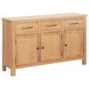 vidaXL Vitrina Marr&oacute;n 112 x 33.5 x 70 cm Madera de roble s&oacute;lida