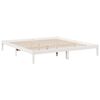 vidaXL Cama extralarga sin colch&oacute;n madera maciza pino blanca 200x220cm