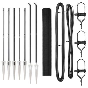 vidaXL Poste de Valla Gris