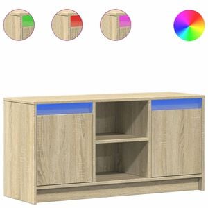 vidaXL Mueble de TV LED madera de ingenier&iacute;a roble Sonoma 100x34x50 cm