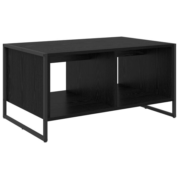 vidaXL Mesa de Caf&eacute; Roble Negro 80 x 50 x 40 cm Madera contrachapada