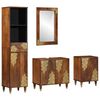 vidaXL Juego de Muebles de Ba&ntilde;o con caj&oacute;n con puerta 4 pcs Marr&oacute;n miel