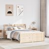 vidaXL Estructura de cama con cabecero madera maciza pino 160x200 cm