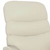 vidaXL Sill&oacute;n de masaje elevable cuero sint&eacute;tico blanco crema