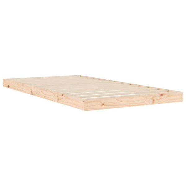 vidaXL Estructura de cama madera maciza de pino 100x200 cm