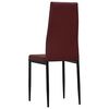 vidaXL Juego de comedor 7 piezas cuero sint&eacute;tico rojo burdeos