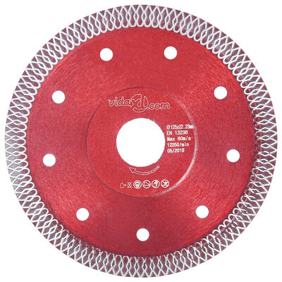 vidaXL Disco de corte de diamante con agujeros acero 125 mm