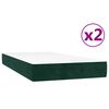 vidaXL Cama box spring con colch&oacute;n terciopelo verde oscuro 200x200 cm